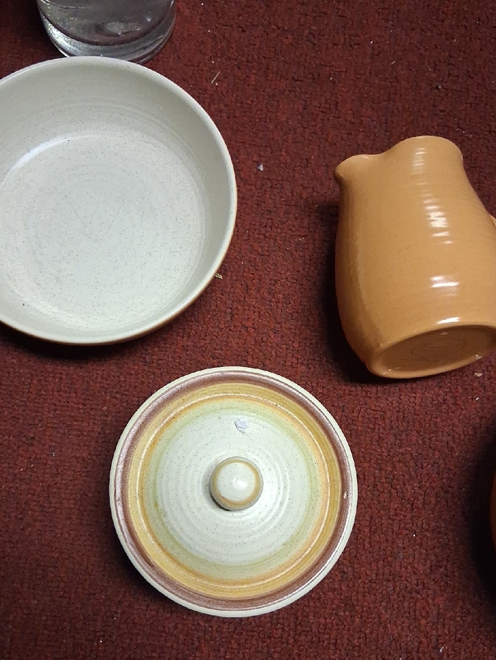 Set Of 3Franciscan Sierra Sand 6 1/4” Cereal Bowls,Suger and CreamVintage Rare